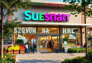 Exterior view of the new Food City supermarket in Chattanooga