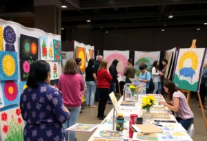 Participants engaging in art therapy at the Healing Through Art event in Chattanooga.