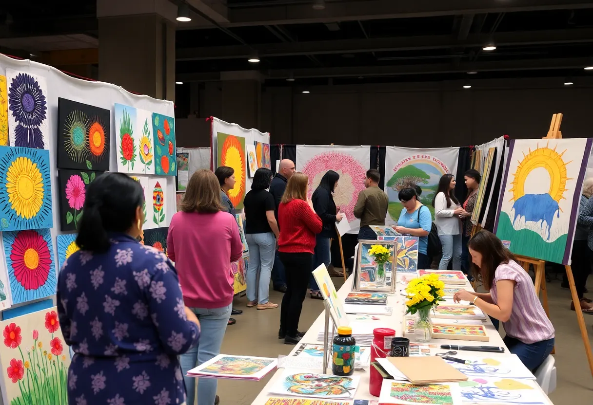 Participants engaging in art therapy at the Healing Through Art event in Chattanooga.