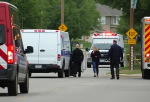 Emergency vehicles at the scene of a hit-and-run in Chattanooga
