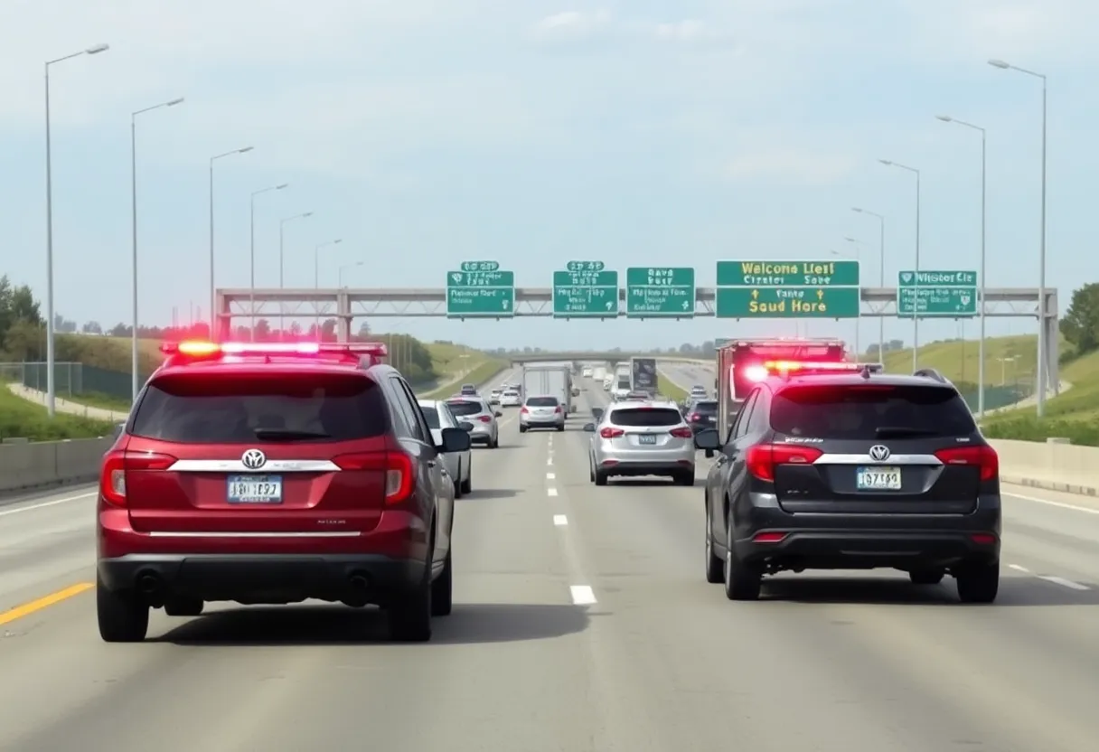 Scene of a multi-vehicle crash on Interstate 75 North in East Ridge
