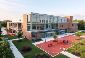 Architectural rendering of the new North River Elementary School