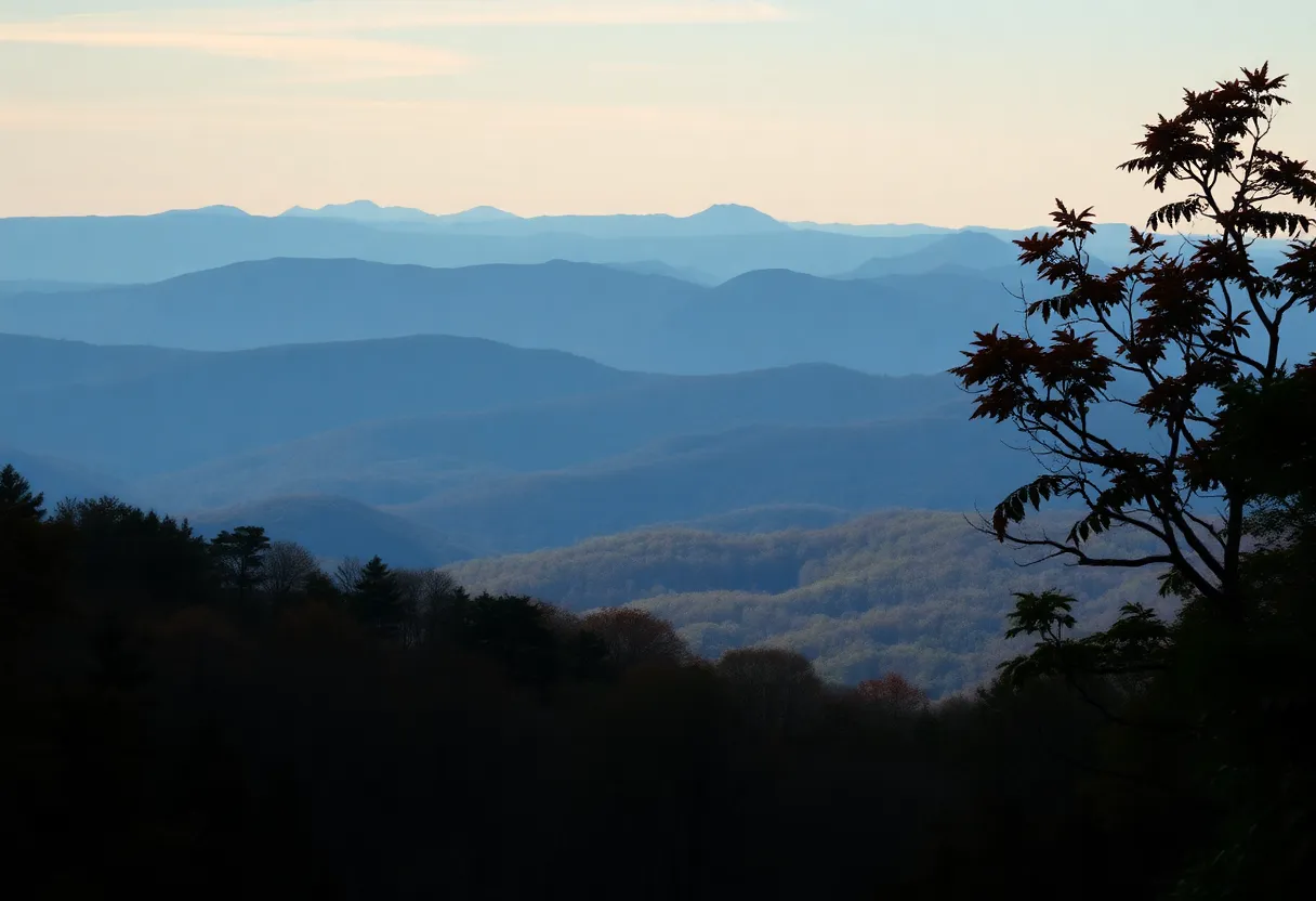 Scenic view of Signal Mountain, Tennessee
