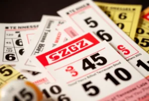 Winning numbers from Tennessee Lottery games displayed on tickets.