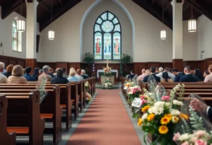 Memorial setup at Soddy First Baptist Church for Wayne Stephen Everett