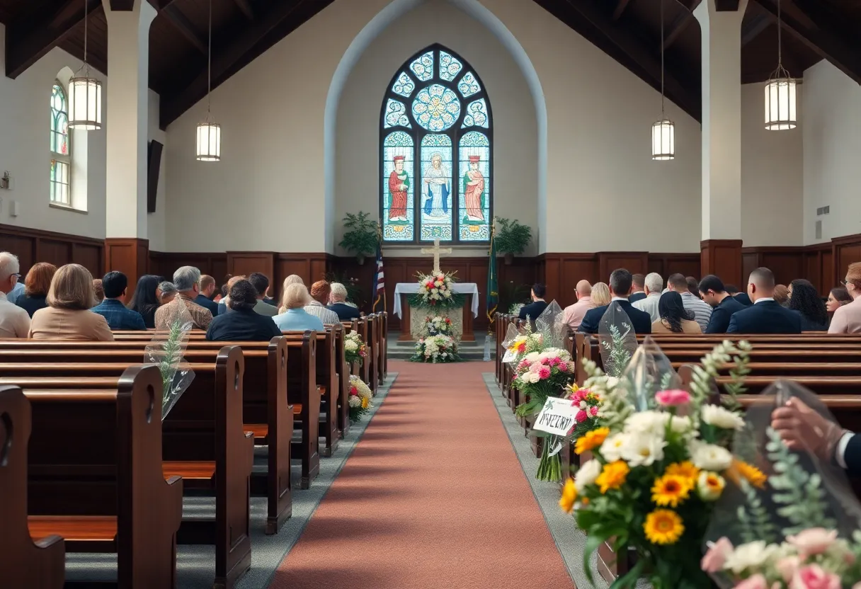 Memorial setup at Soddy First Baptist Church for Wayne Stephen Everett