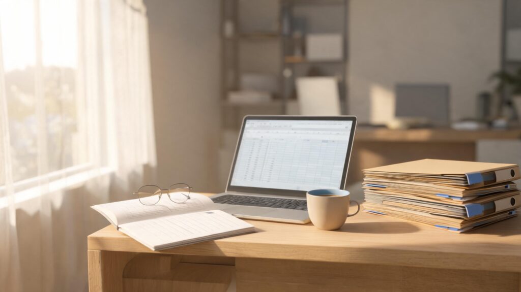 Payroll and tax compliance workspace illustrating multi-state employment processing for Chattanooga-area organizations
