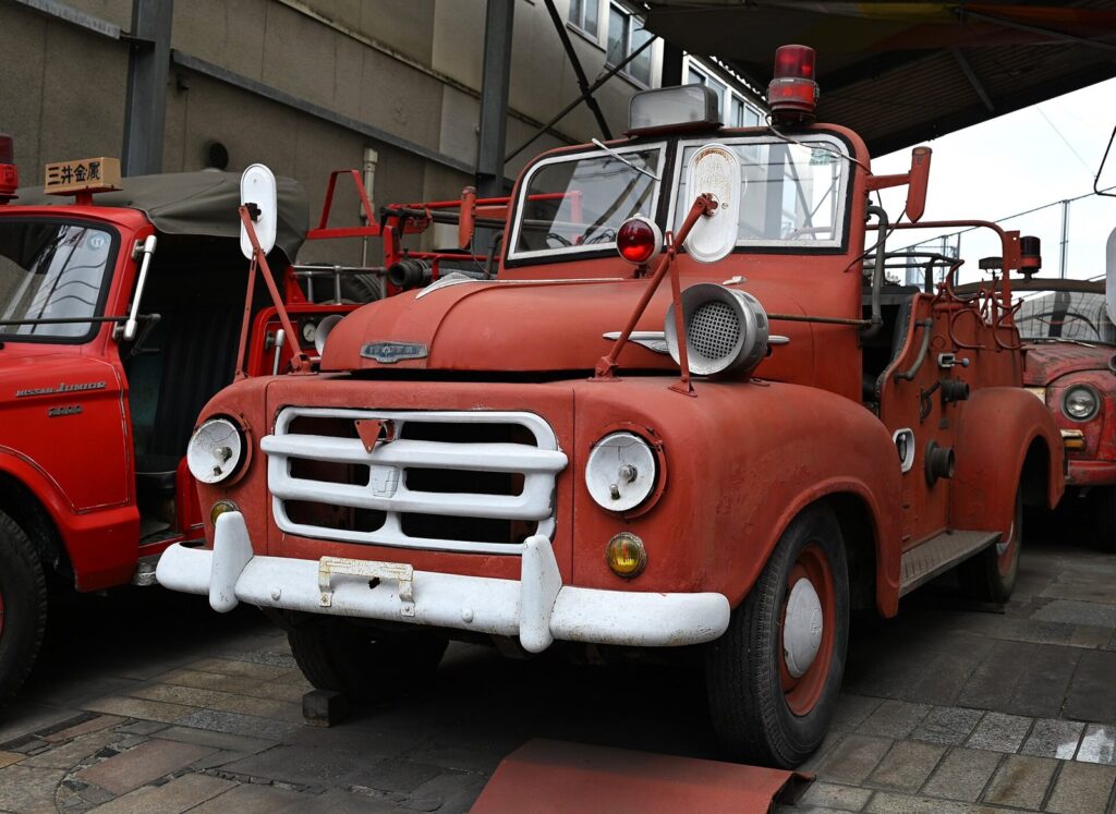 Vintage red fire engine
