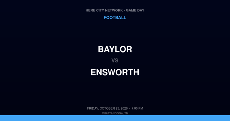 Baylor vs. Ensworth — Football Game Day — Nashville, TN — Oct 23, 2026