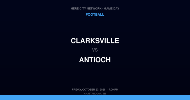 Clarksville vs. Antioch — Football Game Day — Antioch, TN — Oct 23, 2026