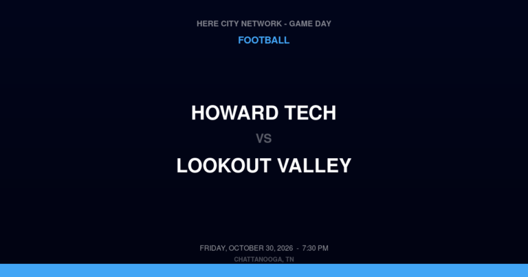 Howard Tech vs. Lookout Valley — Football Game Day — Chattanooga, TN — Oct 30, 2026