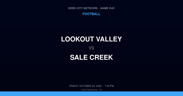 Lookout Valley vs. Sale Creek — Football Game Day — Sale Creek, TN — Oct 23, 2026