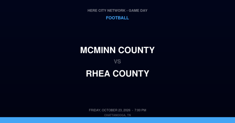 McMinn County vs. Rhea County — Football Game Day — Evensville, TN — Oct 23, 2026