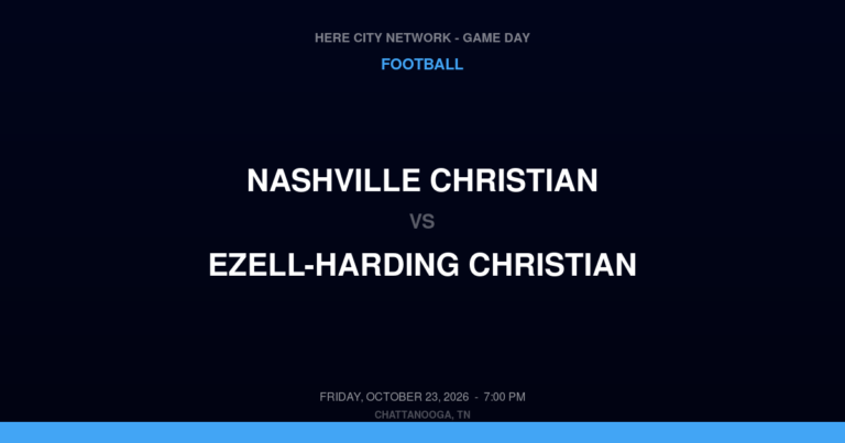 Nashville Christian vs. Ezell-Harding Christian — Football Game Day — Antioch, TN — Oct 23, 2026