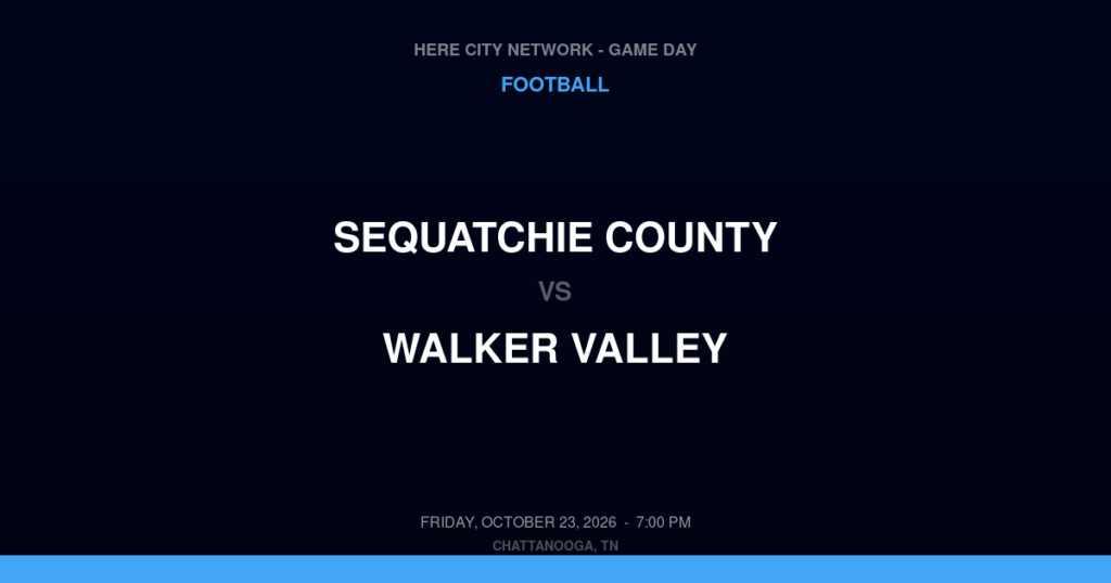 Sequatchie County vs. Walker Valley — Football Game Day — Cleveland, TN — Oct 23, 2026