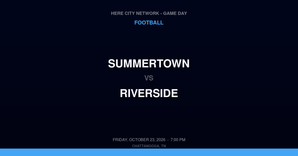 Summertown vs. Riverside — Football Game Day — Decaturville, TN — Oct 23, 2026